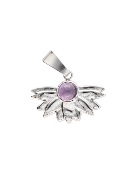 Pendentif Lotus argenté