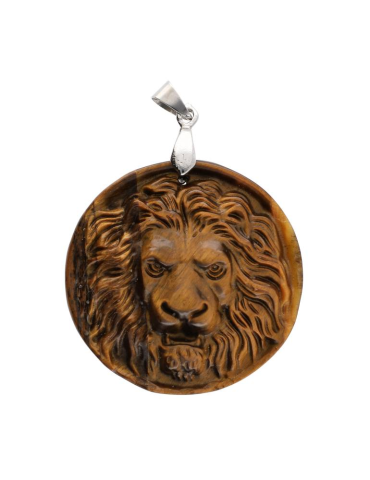 Ciondolo leone occhio di tigre AA