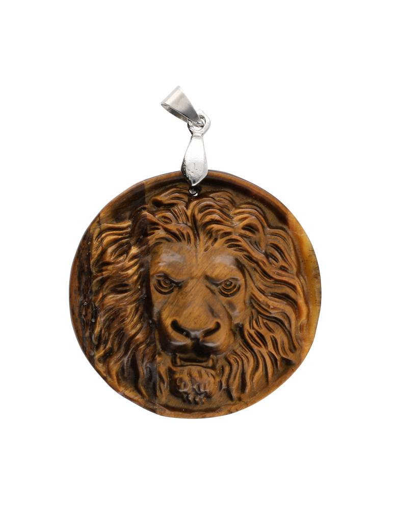 Ciondolo leone occhio di tigre AA