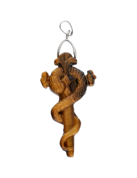 Slangenhanger op kruis tijgeroog AA