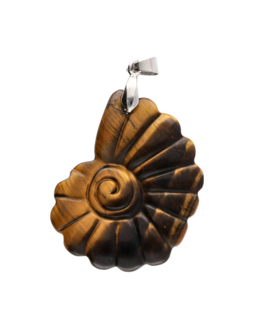 Pendentif ammonite oeil de tigre AA