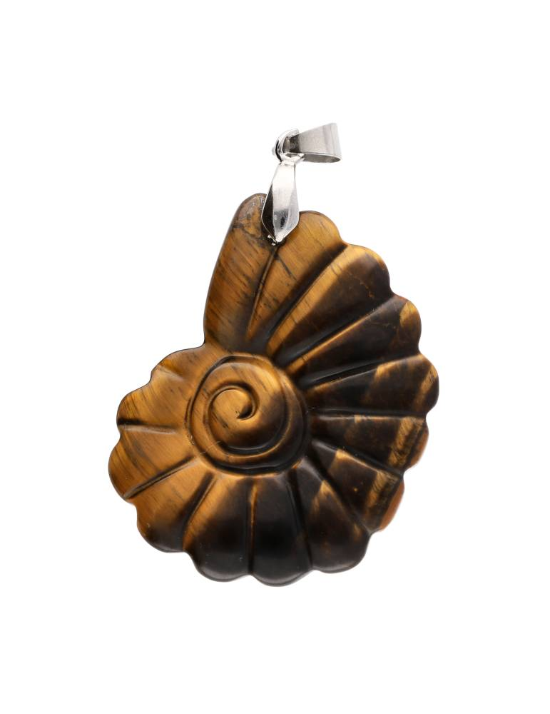 Colgante de amonita ojo de tigre AA