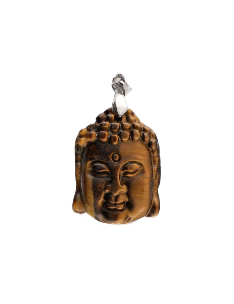 Buddha head pendant tiger eye AA
