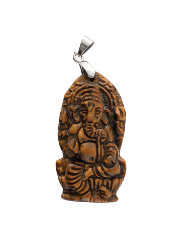 Pendentif Ganesh oeil de tigre AA