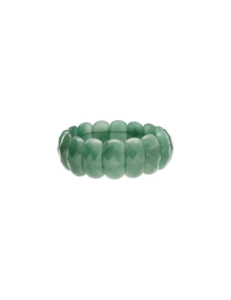 Bracelet XL facettes aventurine AA