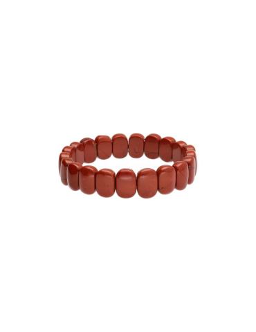 Flat red jasper bracelet A