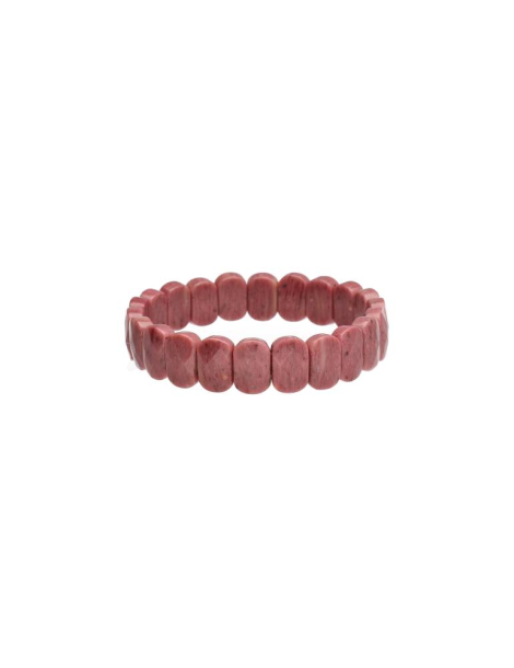 Flaches Armband aus einfarbiger Rhodonit A