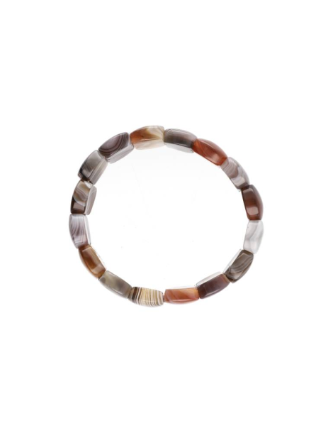 Flaches Armband aus Botswana-Achat AA
