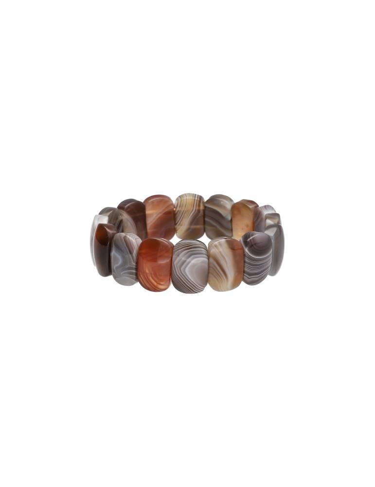 Bracciale piatto agata Botswana AA