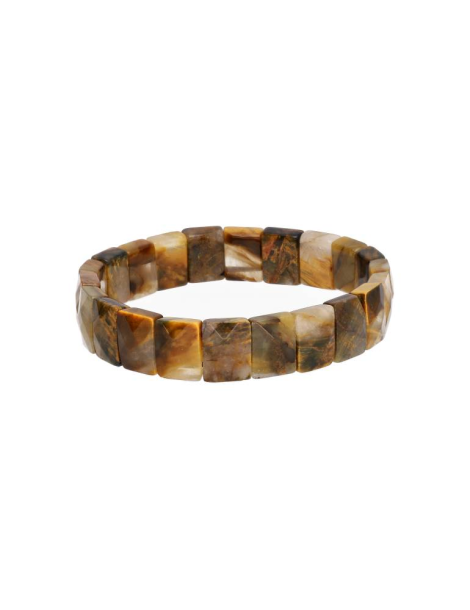 Faceted rectangle neelite bracelet A
