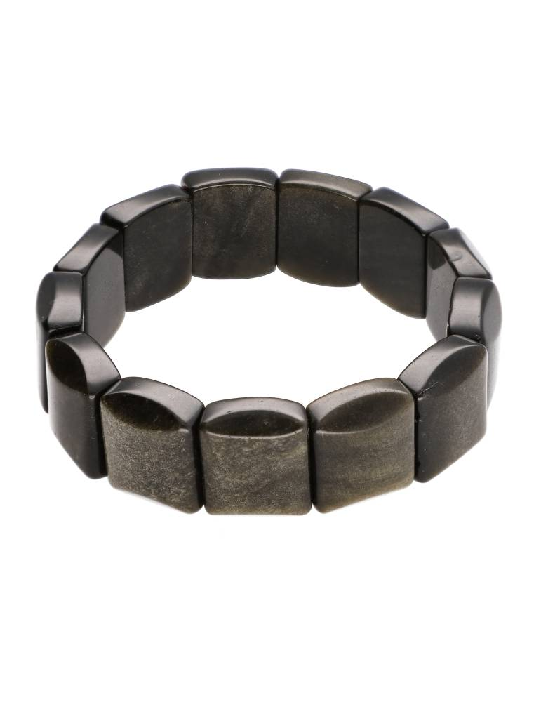 Gold Obsidian Kissenarmband AA