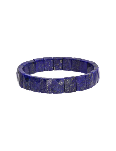 Bracelet lapis lazuli rectangles facettes AA