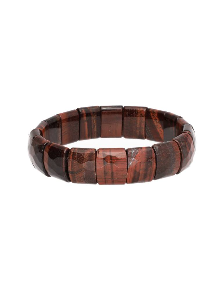 Pulsera ojo de toro cuadrados facetados AA