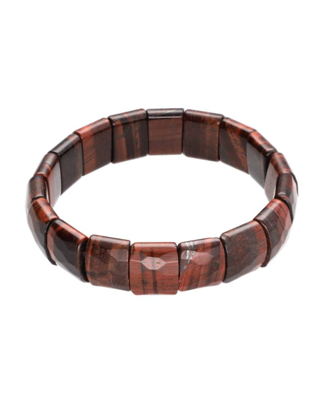 Bracelet oeil de taureau carrés facettes AA