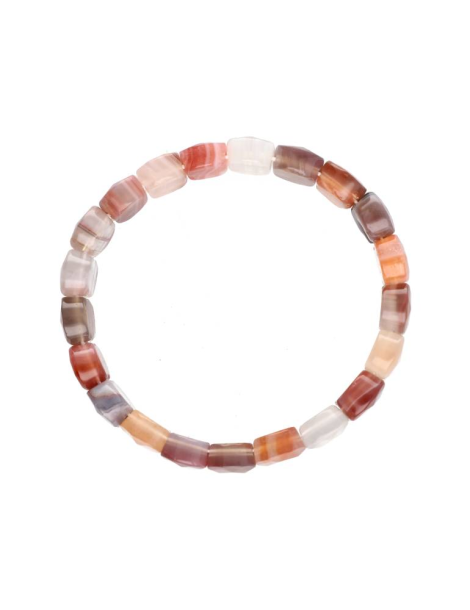Faceted Red Botswana Agate Bracelet A