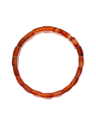 Carneool armband vierkante facetten AA