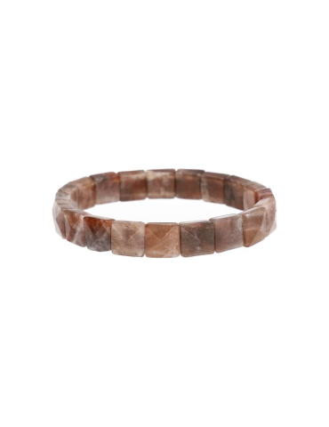 Bracelet pierre de soleil carrés facettes A