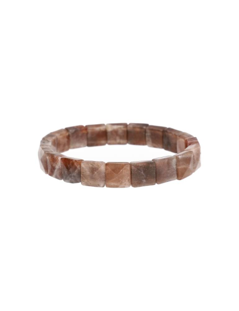 Bracelet pierre de soleil carrés facettes A