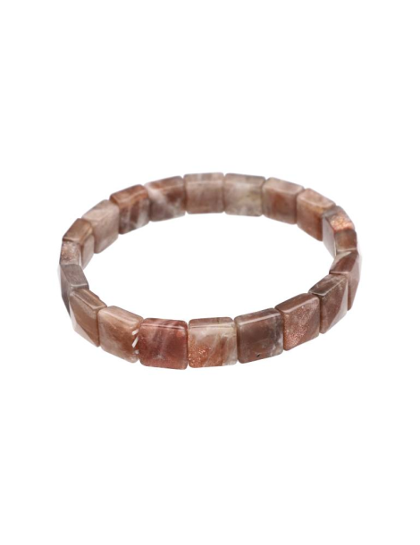 Sonnenstein-Armband mit facettierten quadratischen Steinen A