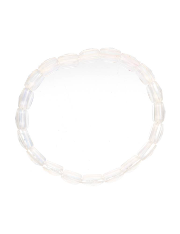 Oval faceted angel aura bracelet A