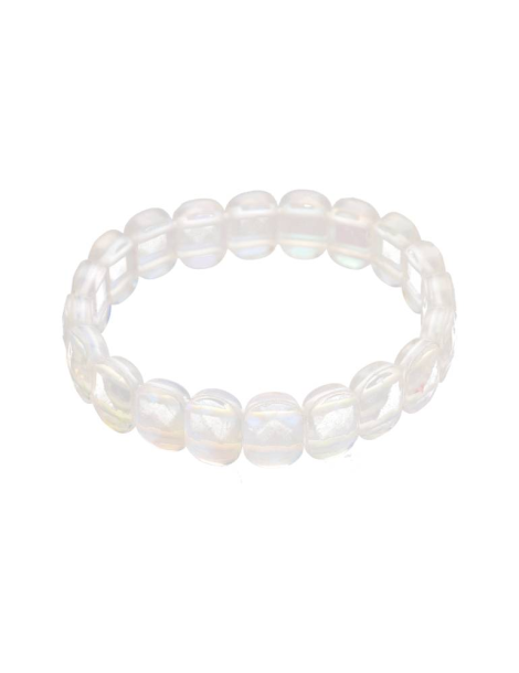 Oval faceted angel aura bracelet A
