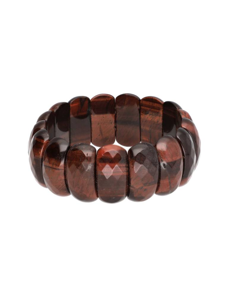 XL faceted tiger eye bracelet AA