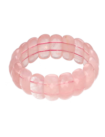 XL Facettenarmband Rosenquarz AA