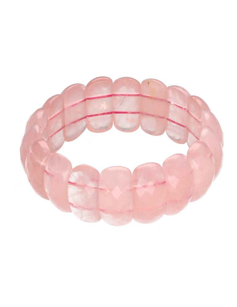 XL Faceted Rose Quartz AA Bracelet