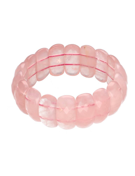 XL Faceted Rose Quartz AA Bracelet