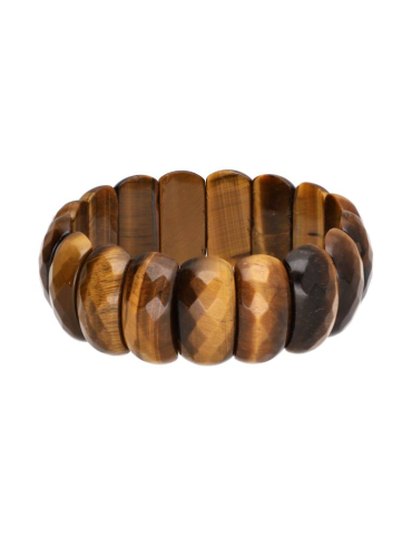 XL faceted tiger eye bracelet AA