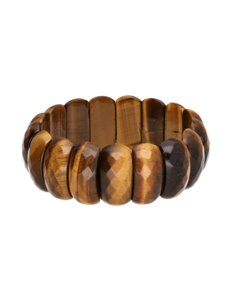 Pulsera XL facetas ojo de tigre AA