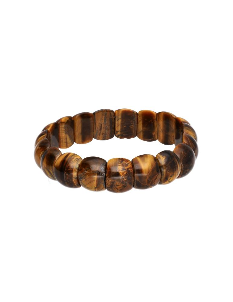 Pulseira olho de tigre abaulada S
