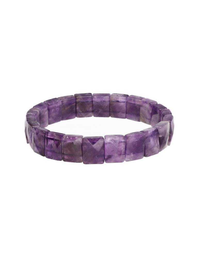 Bracciale ametista quadrati sfaccettati AA