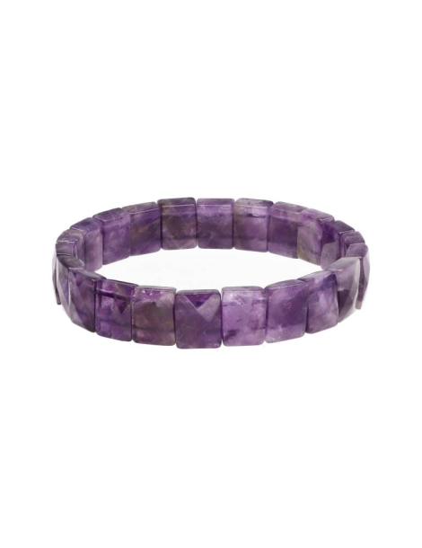 Amethist armband vierkante facetten AA