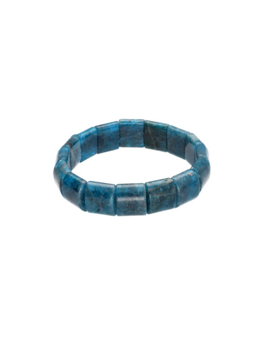 Armband aus blauen Apatit facettierte Quadrate AA