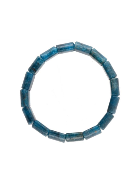 Bracelet apatite bleue carrés facettés AA