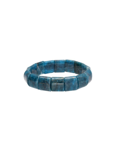 Armband aus blauen Apatit facettierte Quadrate AA