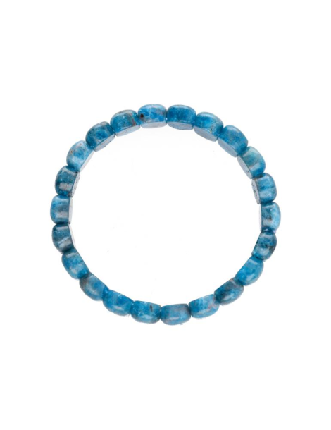 Platte armband blauwe apatiet AA
