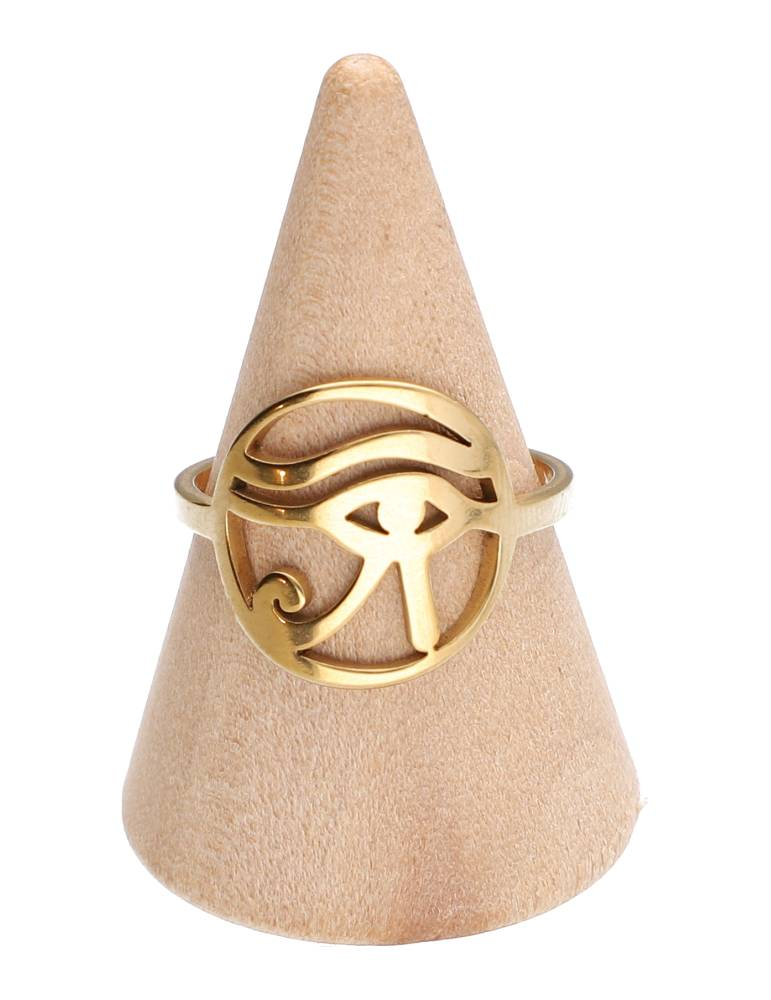Anillo ojo de Horus dorado lote x5