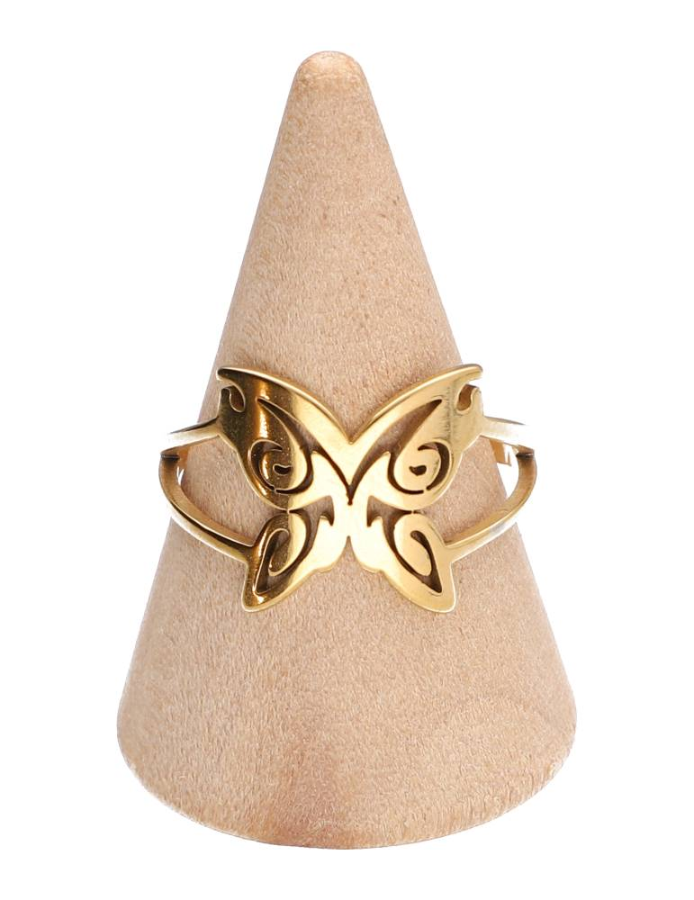 Bague papillon dorée lot x5