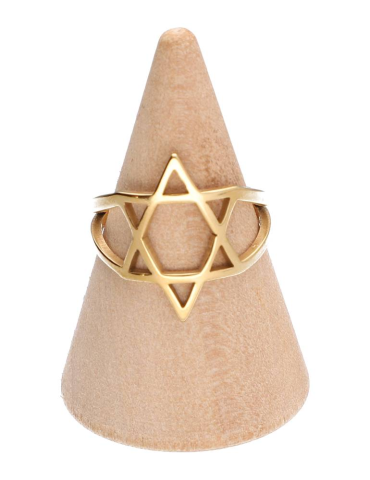 Bague étoile dorée lot x5