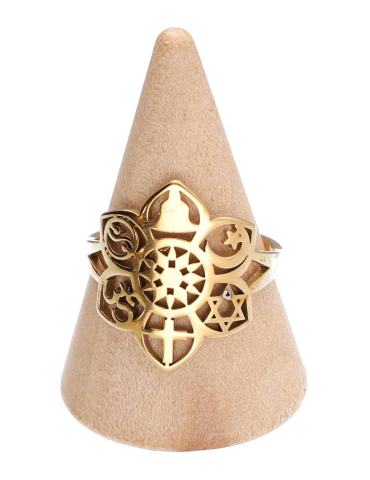 Bague spirit dorée lot x5