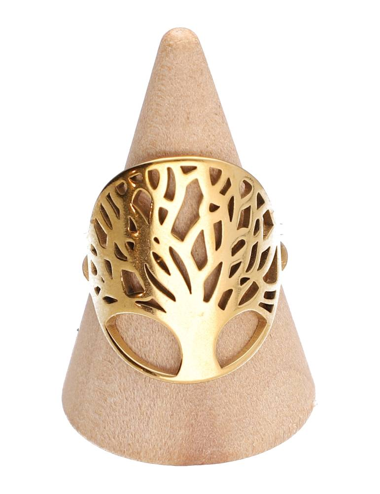 Bague arbre de vie M dorée lot x5