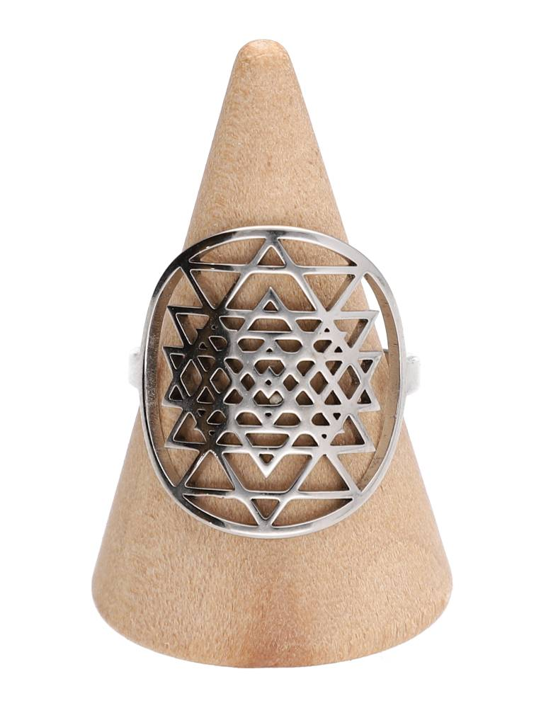 Silver Sri Yantra ring set x5