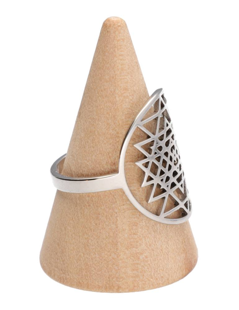 Bague sri yantra argenté lot x5