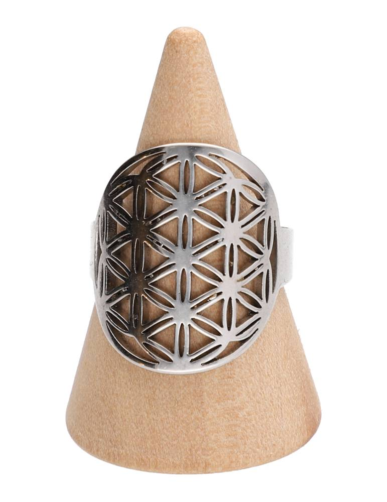 Anello fiore della vita argentato S lotto x5
