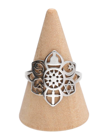 Bague spirit argentée lot x5