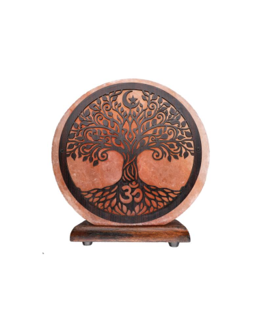 Himalayan salt lamp with tree of life design 20 x 7