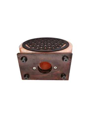 Himalayazoutlamp met levensbloemmotief 20 x 7