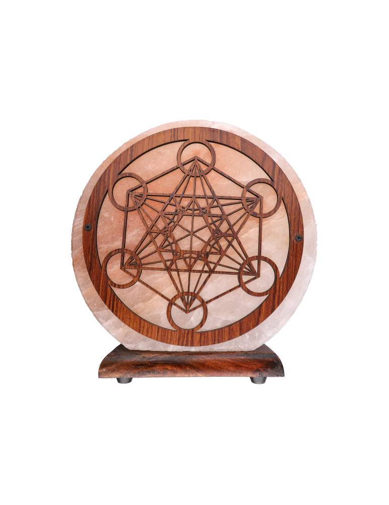 Lámpara de sal del Himalaya diseño Metatrón 20 x 7